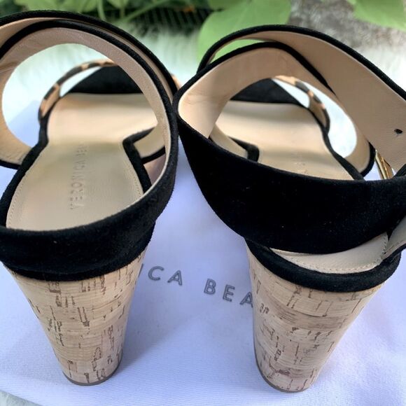 VERONICA Beard Hurley cork wedge platform sandals mix media NWOT women size 6.5 - Picture 5 of 8